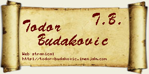 Todor Budaković vizit kartica